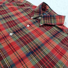 Vintage Ralph Lauren Shirt Mens XL Classic Fit Red Plaid Blue Pony Button Down