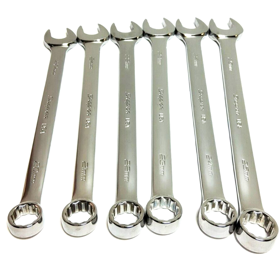 Snap-on 20 thru 25 mm 12-pt Box Flank Drive Plus Combo Wrench Set