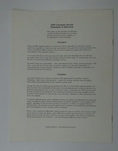 1980's IBM Customers SSD 'Focus on Customer Service' Vol. 1 No. 1 4-Page #027 - Picture 3 of 8