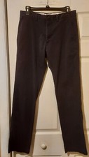 Kenneth Cole Reaction Mens Straight Leg Pants 32x32 Black Flat Front Repreve