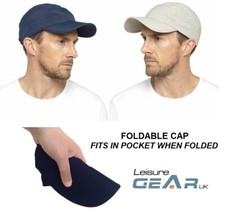 Mens Womens FOLDABLE Baseball CAP Lightweight with Folding Peak Pocket Hat