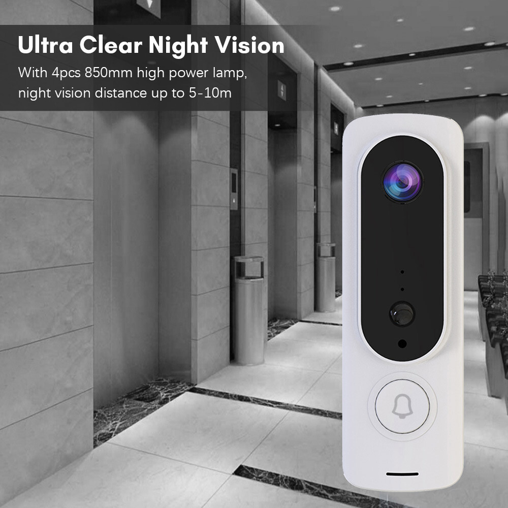 Wireless WiFi Video Doorbell Chime Kit Phone Security Door Ring Camera