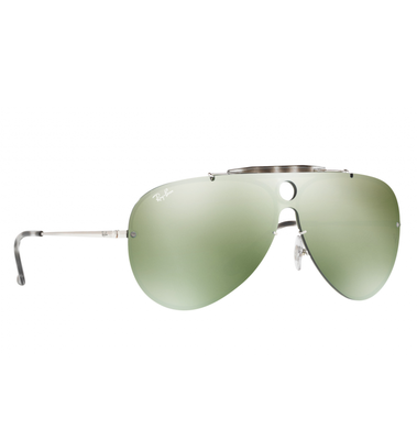 NWT RAY BAN RB3581N 003/30 BLAZE SHOOTER SILVER GREEN  display picture 1