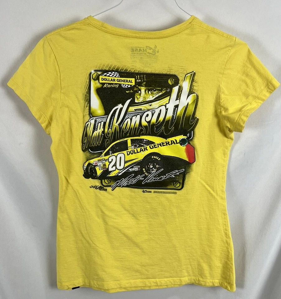 Camiseta para mujer Chase Authentics Nascar grande amarilla manga corta mate Kenseth Foto 2 de 4