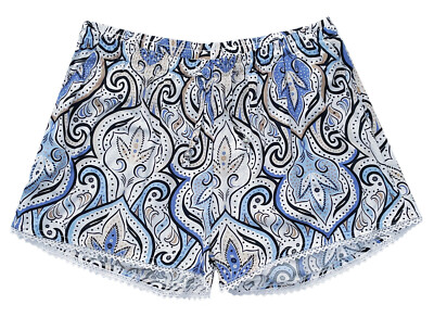 Damen leichte Shorts kurze  Sommer Hose mit Allover Muster - Gr. 42 48 50 A8
