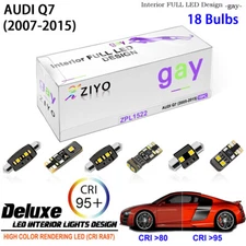 18pcs LED Interior Light Upgrade for AUDI Q7 4L 2005-2015 White Light Bulbs Kit
