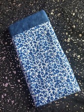 Handmade blue soft fabric, padded and lined eyeglasses  sunglasses pouch / case