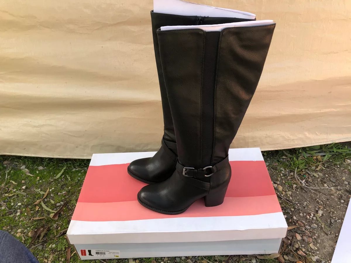 Womens size 7 wide calf boots sale