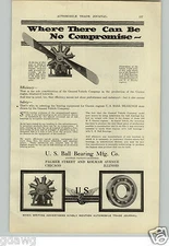 1917 PAPER AD US Ball Bearing Co Gnome Airplane Plane Engine Propeller