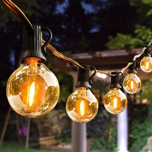 Garden Lights Mains Powered Festoon Lights G40 Outdoor String Lights Waterproof - Picture 2 of 18