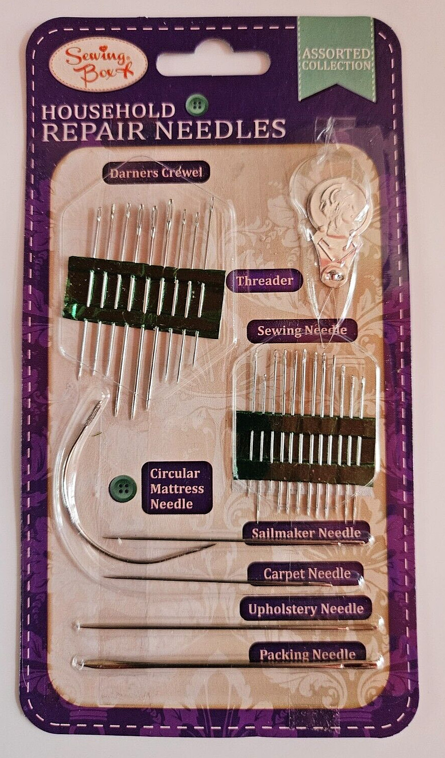 Repair Sewing Needles 27pcs kit for Upholstery Carpet Leather Curved Canvas