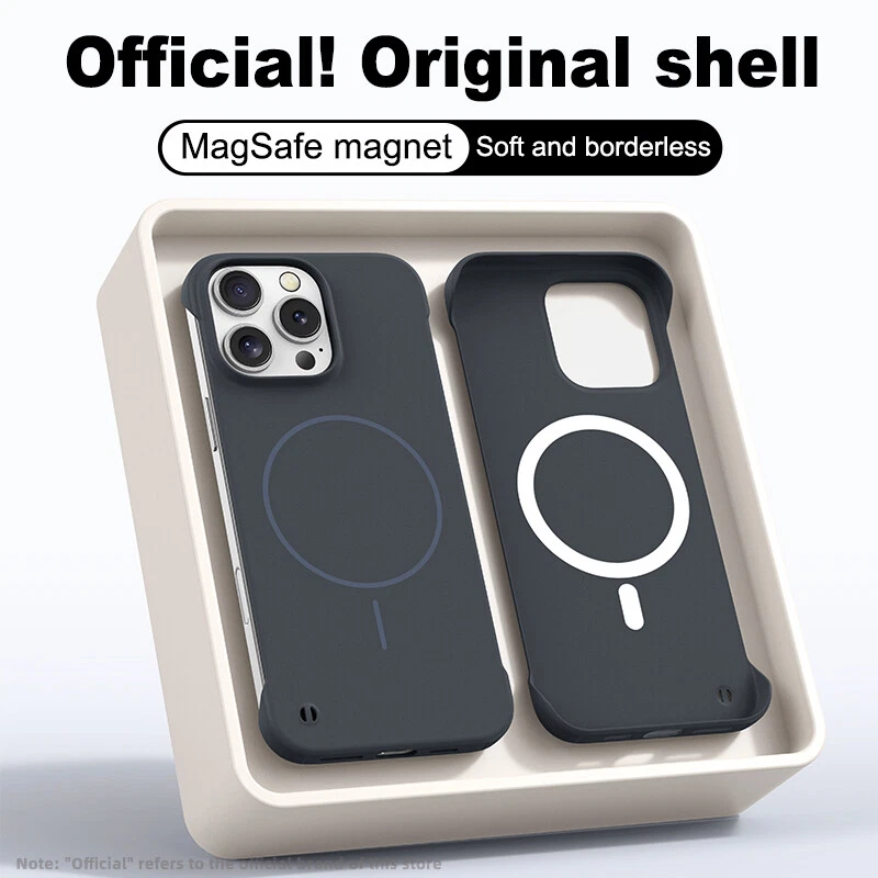 Ultra-Thin Magnetic Frameless Phone Case for iPhone 12 13 14 15 16 Pro Max