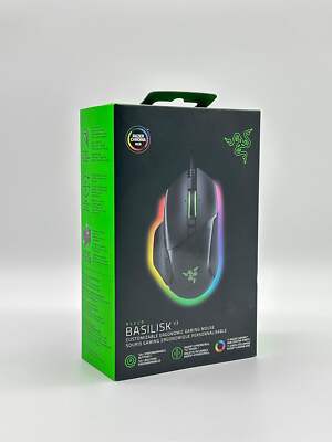 New Razer Basilisk V3 Wired Customizable Ergonomic Optical Gaming Mouse
