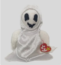 Vintage Ty Beanie Baby SHEETS Halloween Ghost 7" Plush Toy w Hang Tag