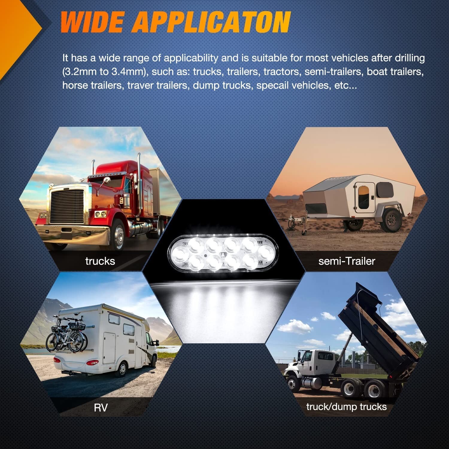 Nilight 6" Oval White LED Trailer Tail Lights 2PCS 10 LED Trailer Lights eBay