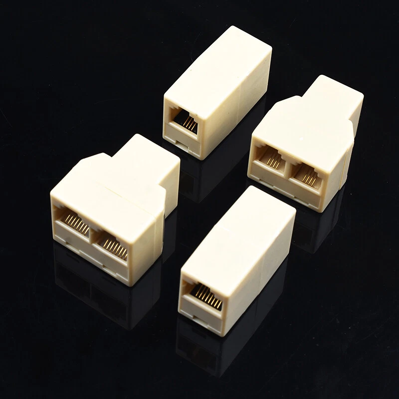 RJ11 RJ45 Plug Adaptor-Connect ADSL DSL Cable to Telephone Phone Socket Coupler - Image 2 of 4