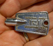 1 Original National Lock Freezer Key Caution Prevent Child Entrapment Pentagonal