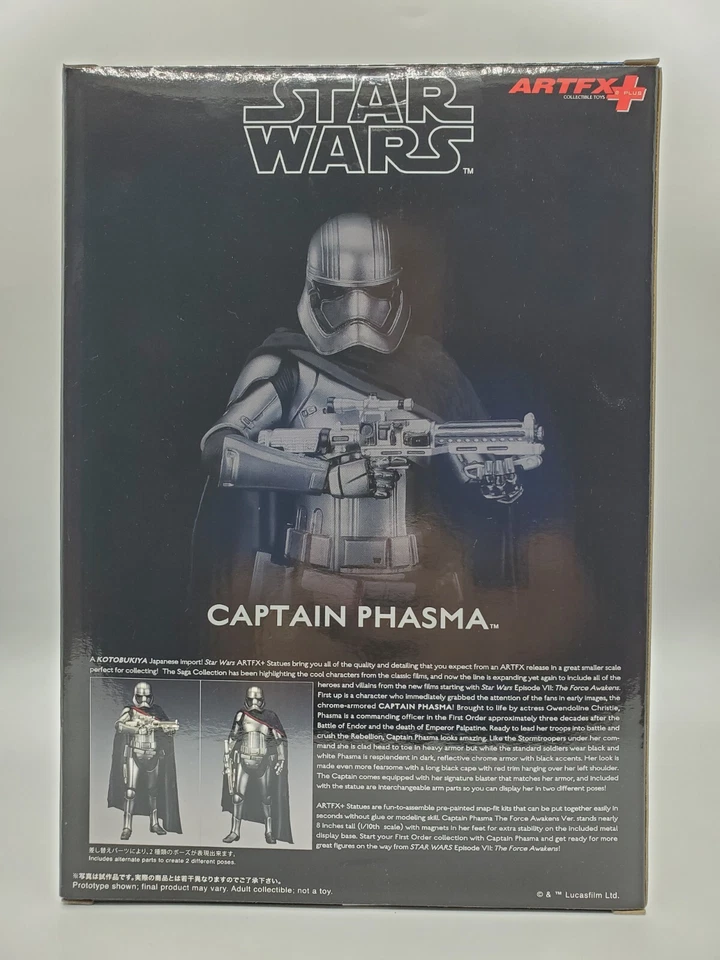 Estátua Star Wars Captain Phasma Kotobukiya ArtFX+ escala 1:10 Force Awakens NOVA - Imagem 2 de 4
