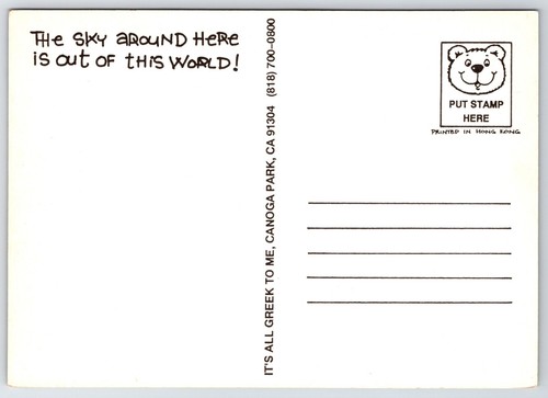 Postcard Sky Around Here is Out of this World Antihomophobic Bears Star Gazing - Picture 2 of 2