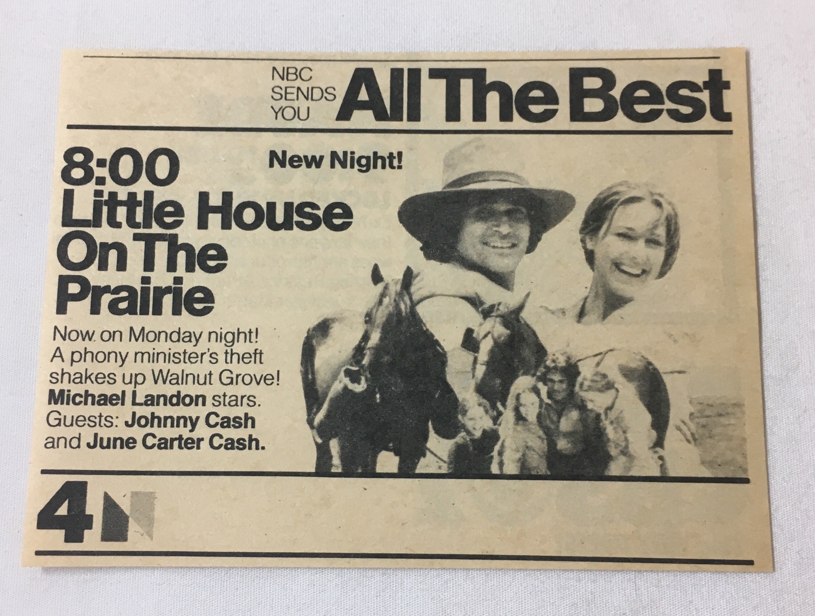 1976 NBC TV ad Little House on the Prairie fake minister theft scandal