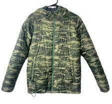 COLUMBIA Jacket Men Green Camo Puffer Omni Heat Power Lite Outdoor Coat SM
