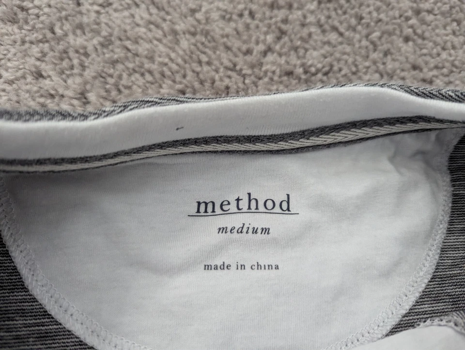 Camisa Method Henley Para Hombre Pullover Mediana Manga Corta Gris Informal Foto 3 de 4