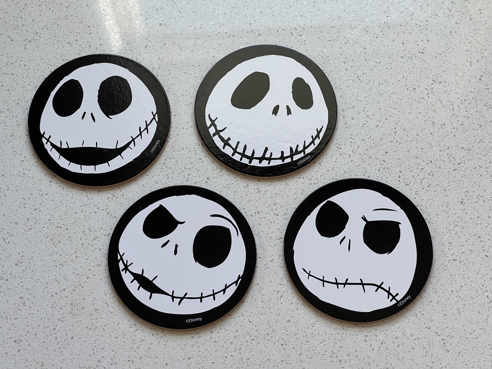 Disney  Tim Burton’s Jack Skellington 4pc Coasters Nightmare Before Christmas