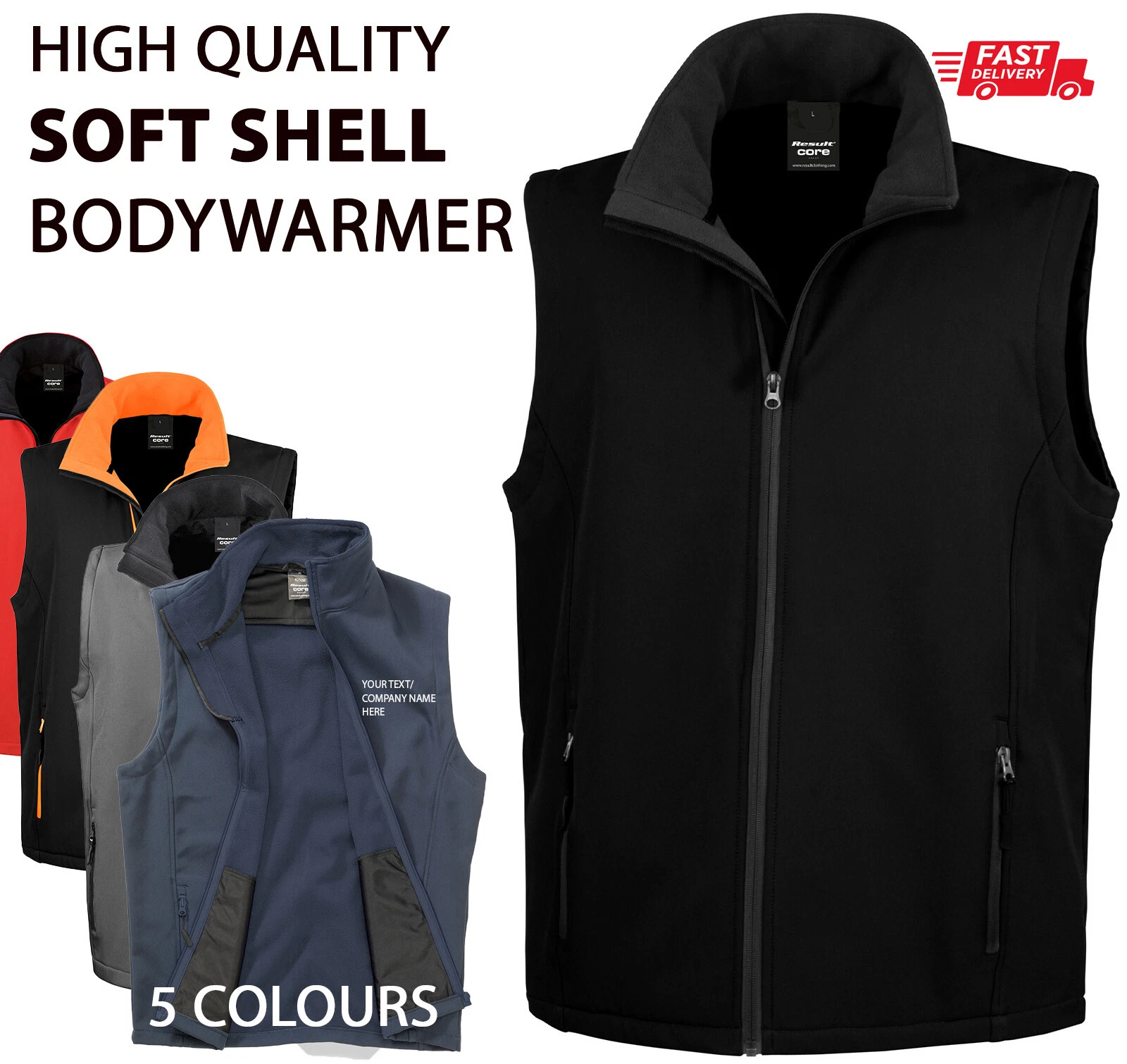 PLAIN No Text SOFTSHELL Bodywarmer Smart Work Wear HQ Outdoor Company Warehouse
Opens in a new windo
