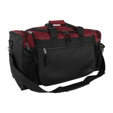 Brand New Duffle Bag Sports Duffel Bag in Maroon and Black Gym Bag