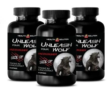 libido max for men - UNLEASH YOUR WOLF - maca and tongkat pills - 3 Bottles 
