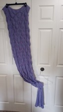 Purple Knitted Crochet Mermaid Tail Blanket