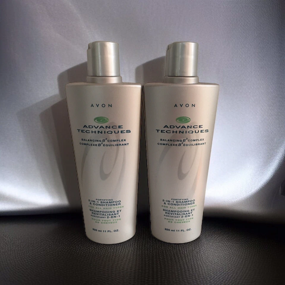 2 Pack Avon Advance Techniques Balancing B2 Complex 2 in 1 Shampoo & Conditioner - Image 3 of 4