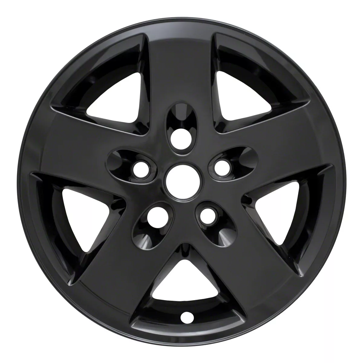 GLOSS BLACK Wheel Skins Hubcaps Covers for 2007 2018 Jeep WRANGLER