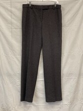 Charter Club Womens Charcoal Gray Speckled Straight Leg Pants Size 12 Flat Front
