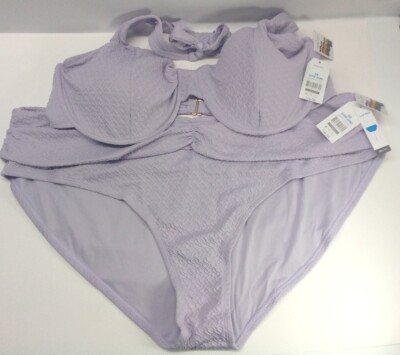 (NWT) TIME & TRU Two Piece Swimsuit Pale Purple 3x (24-26)