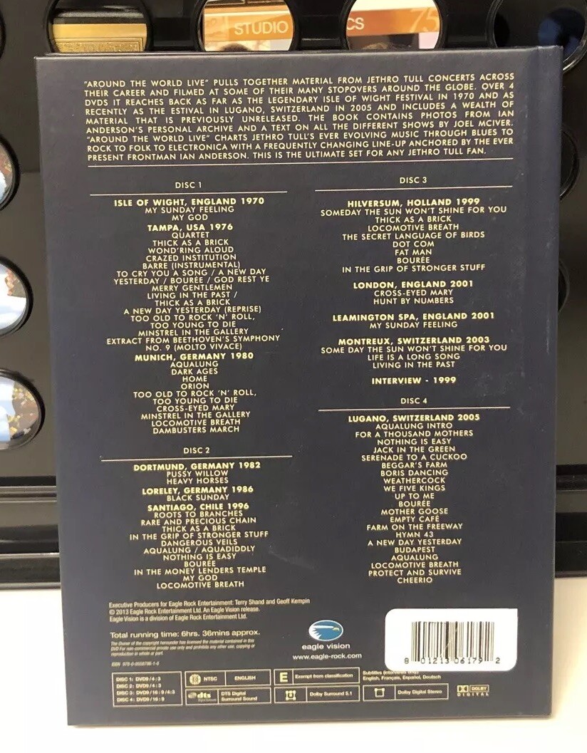 JETHRO TULL Around The World Live 4 Dvd Box Set W/Book EX | eBay