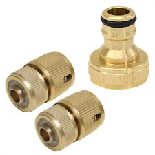 Image of Brass Tap Connector Adaptor Universal Garden Water Fit Hose Pipe Tap Female Male