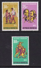 INDONESIA 1972 Family Planning set of 3 SG 1312-1314 MH/* (CV £17)