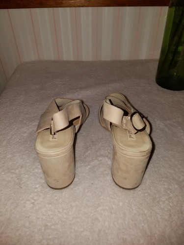 Paul Green Retro Cross Strap Slingback Sandal Block Heel SUEDE SIZE 8.5 $328 - Picture 5 of 12