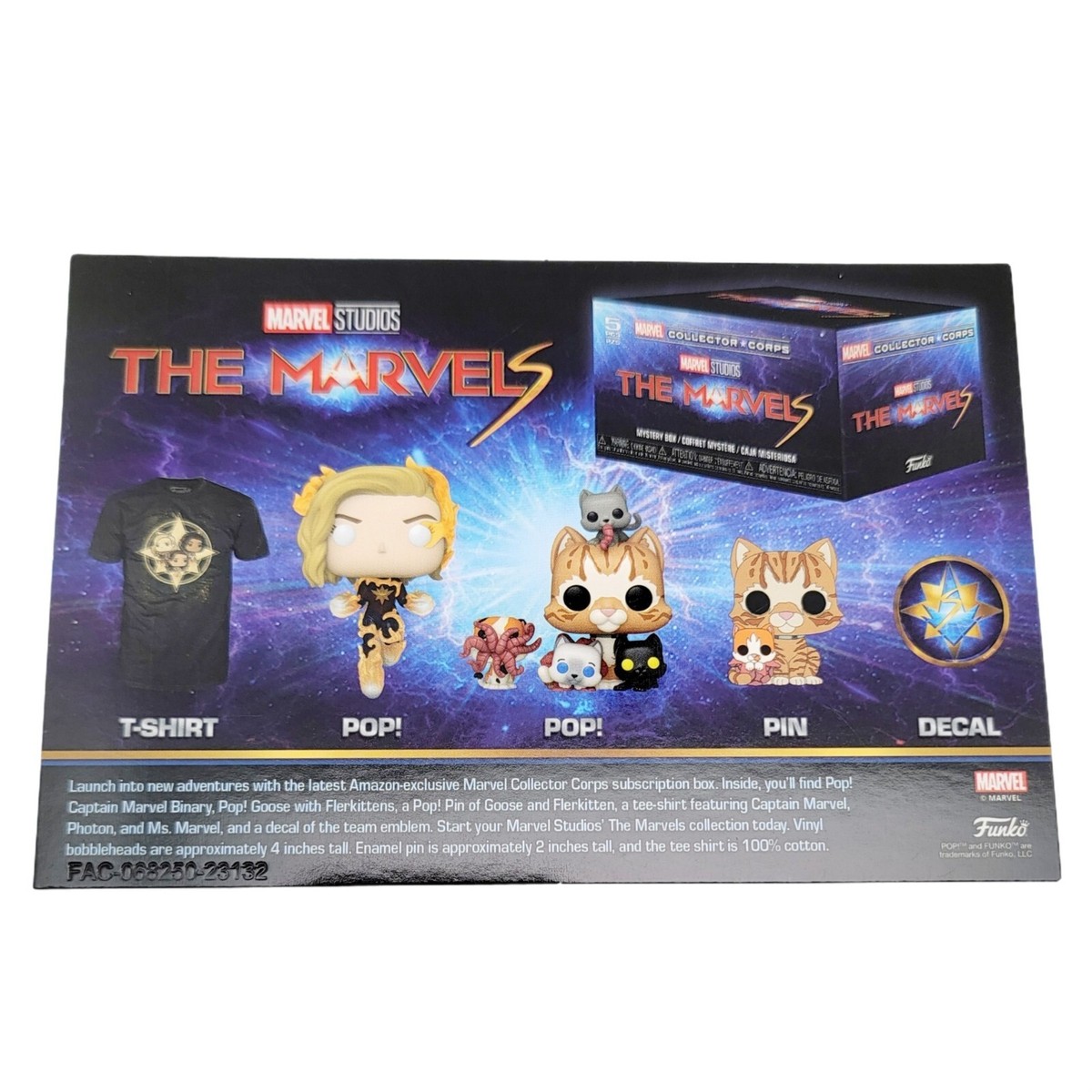 Funko The Marvels - Marvel Collector Corps Box Set Pop Tee XL | eBay
