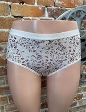 Breezies Animal Print Silky Knit Hi-Cut Panties New
