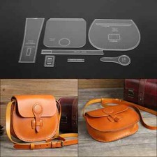 Vintage Shoulder Bag Handbag Pattern Stencil 7pcs Acrylic Leather Tool Template