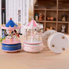 Spieluhr, Karussell, rotierendes Pferd mit Aufziehfunktion für Mädchen, Babys