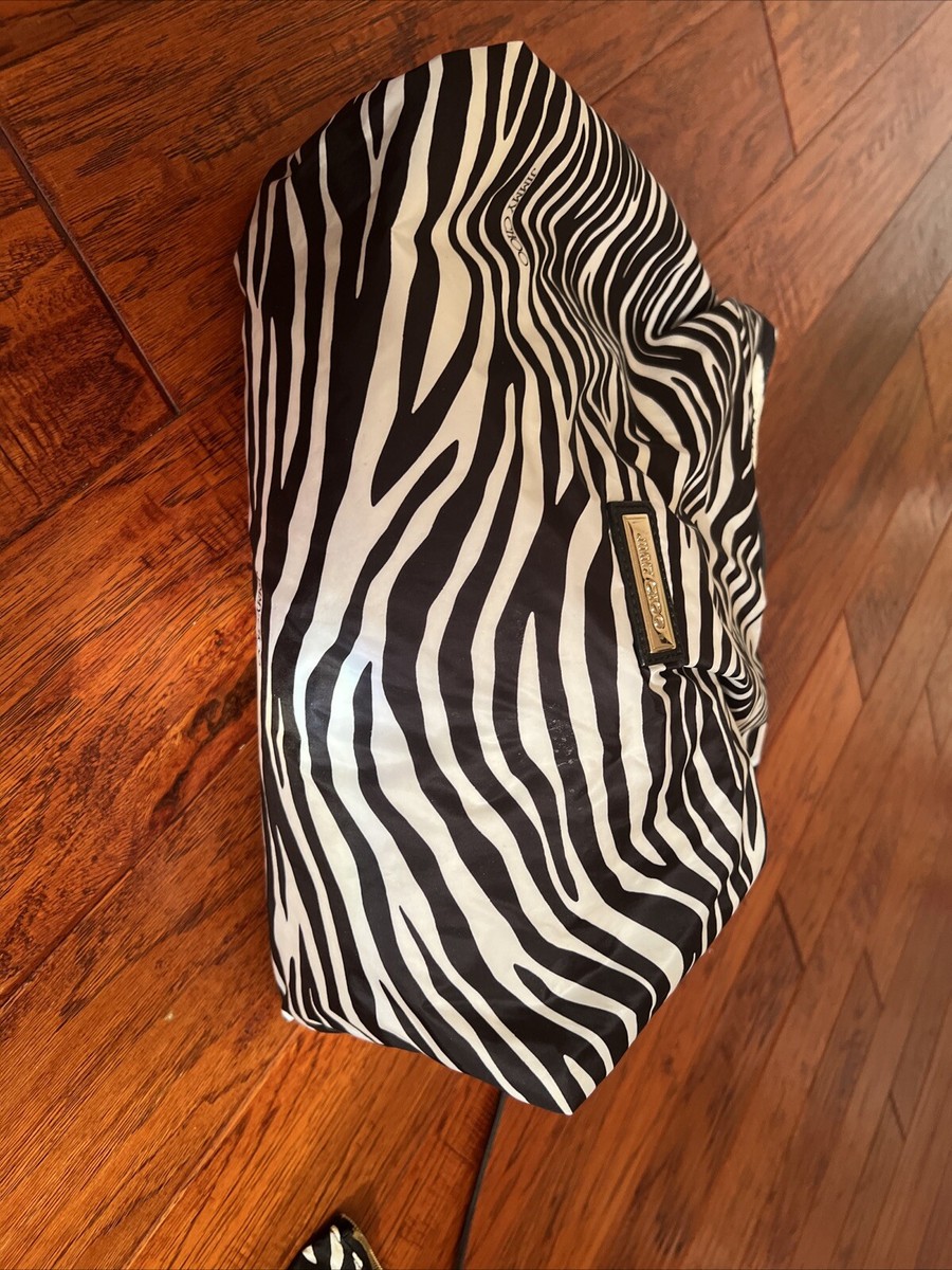 100% AUTHENTIC JIMMY CHOO ZEBRA PRINT NYLON TOTE BAG/HANDBAG 100% AUTHENTIC JIMMY CHOO ZEBRA PRINT NYLON TOTE BAG/HANDBAG