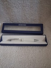 Swarovski Crystalline Ballpoint pen White with clear crystals Boxed Unused