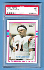 1989 Topps Ickey Woods Bengals #27 Rookie PSA 7 #26296750