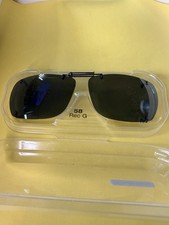 Solar Shield Polarized Clip On Sunglasses 58 Rec g Fits Plastic Frames Black