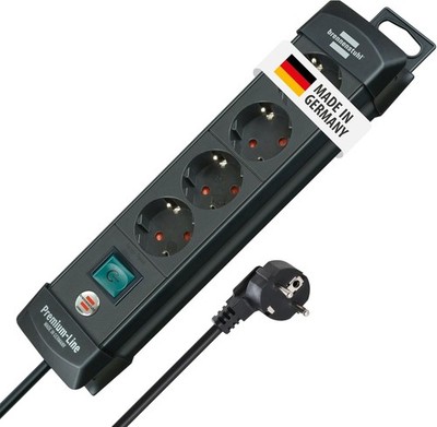 Brennenstuhl Premium-Line Steckdosenleiste 4-Fach (Mehrfachsteckdose mit
