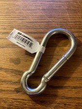 Campbell Chain 3/4 in. Dia. x 4-3/4 in. L Polished Stainless Steel Spring Snap
