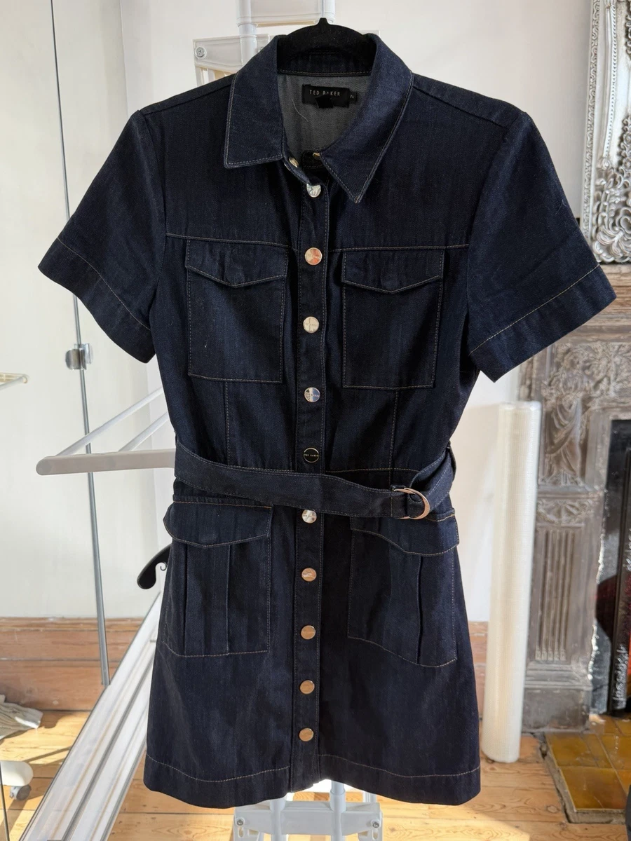 ted baker denim shirt dress Petal and Pup Women's Fleming Shirt Mini Dress